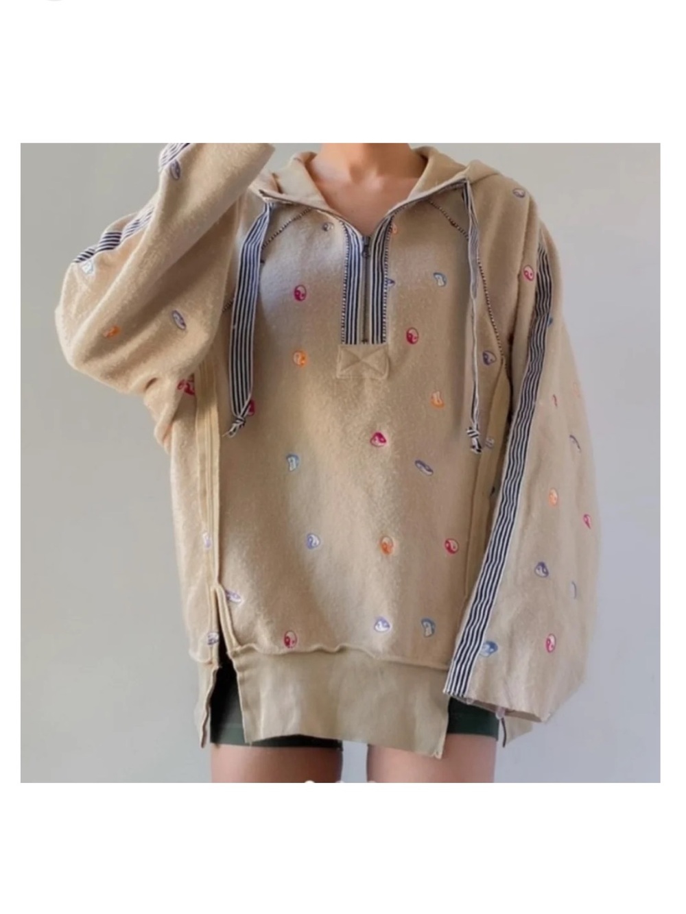Urban Outfitters Out from Under Embroidered Yin Yang Oversized Hoodie XS/S NWT